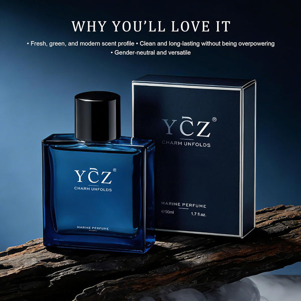 Ycz Charm Unfolds Marine Perfume for Men, Long Lasting Eau De Parfum Cologne, 1.7 Fl Oz Men